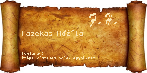 Fazekas Héla névjegykártya